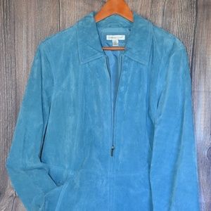 Light Blue Suede Coat